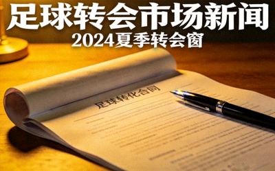 足球转会市场新闻报道背景 - 合同与签字笔